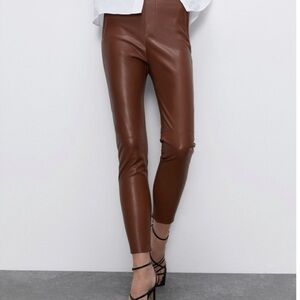 ZARA Faux Leather Leggings